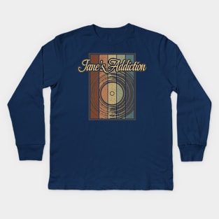 Jane's Addiction Vynil Silhouette Kids Long Sleeve T-Shirt